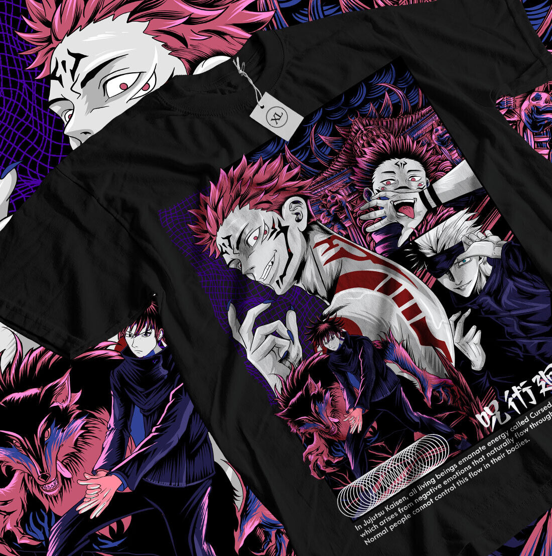 Jjk Anime Merchandise - Ryomen Sukuna T-shirt, Jujustu Kaisen, JJJK,