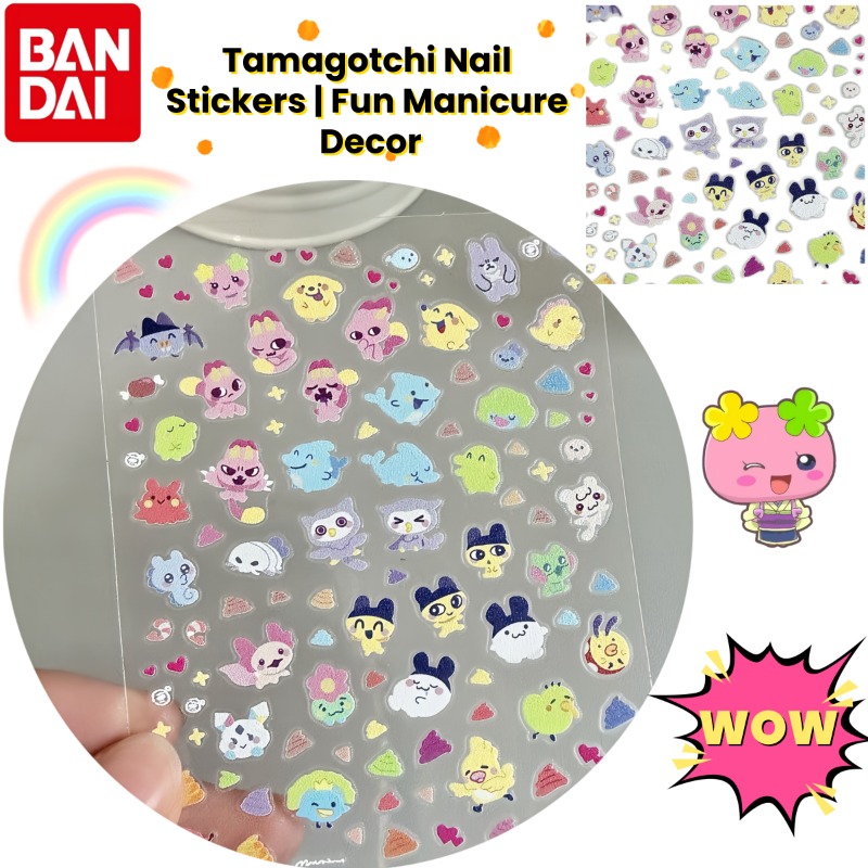 Anime Merchandise Nepal - Adesivos de Unha Tamagotchi Anime Fofos,