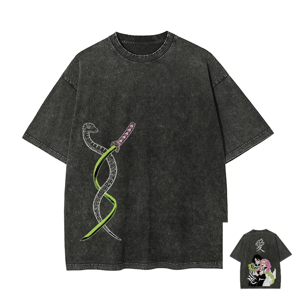 Anime Merchandise Store Japan - Kimetsu no yaiba lavado camiseta anime