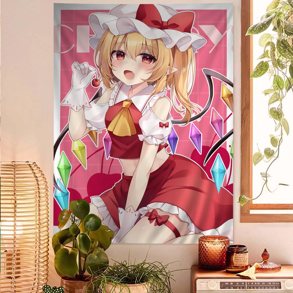Wall Scroll Tapestry - Touhou projeto flandre scarlet tapeçaria anime