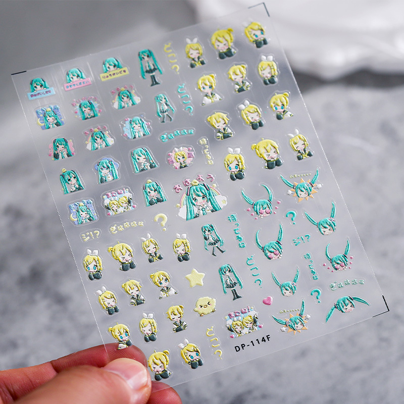 Anime Merchandise Nepal - 1PCS Adesivos de Unha Hatsune Miku