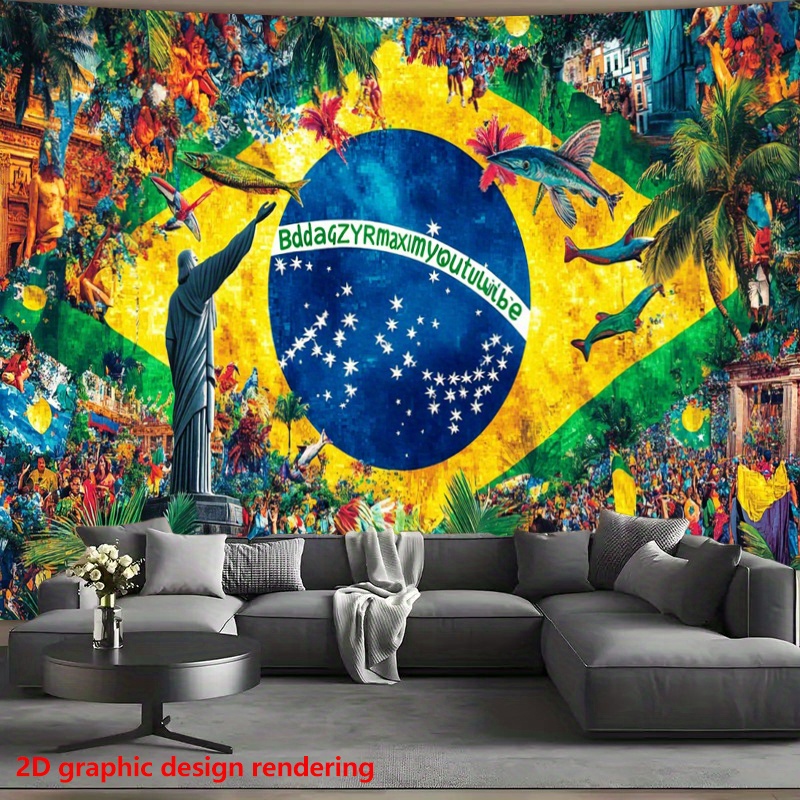 Wall Scroll Tapestry - Tapeçaria de Celebração do Carnaval Brasileiro,