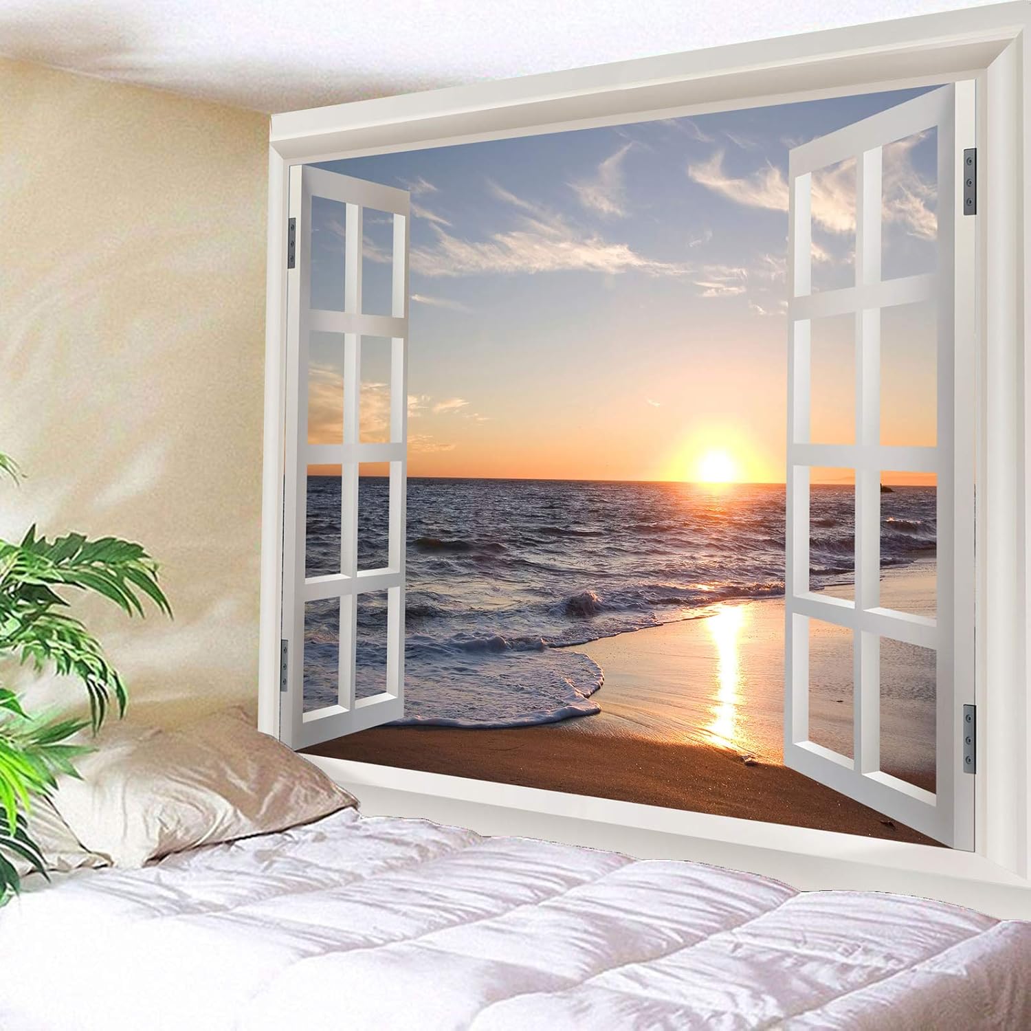 Homiest 3d oceano tapeçaria pa - Wall Scroll Tapestry avaliação e preço