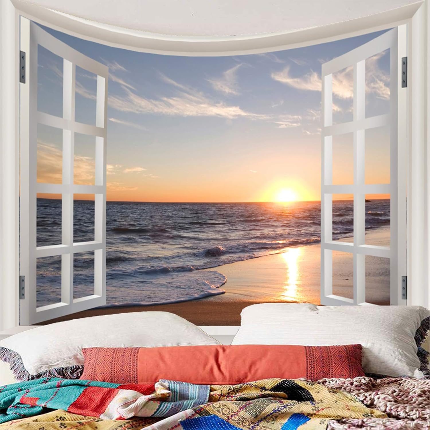 Homiest 3d oceano tapeçaria pa - Wall Scroll Tapestry avaliação e preço