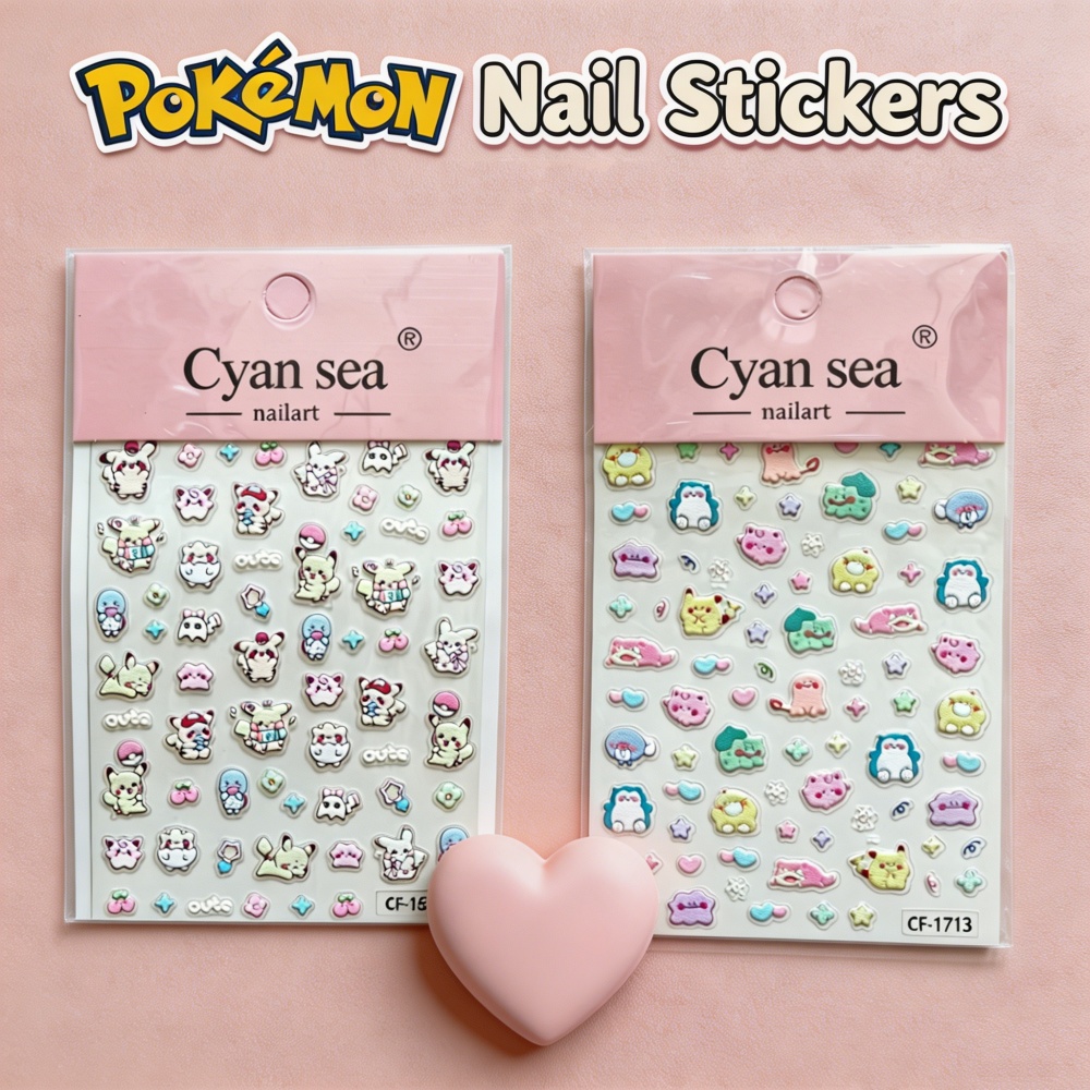 Adesivos de Unha Kawaii Pokémo - Anime Merchandise Nepal avaliação e preço