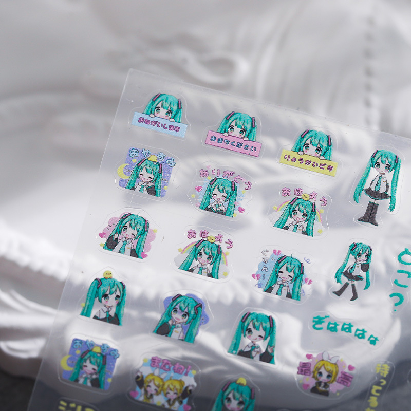 1PCS Adesivos de Unha Hatsune  - Anime Merchandise Nepal avaliação e preço