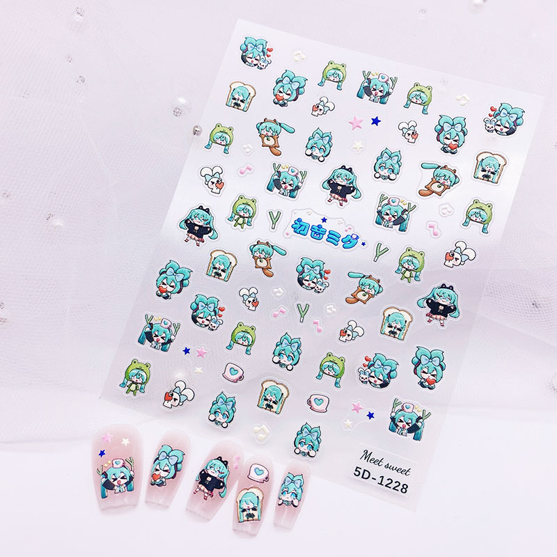 1PCS Adesivos de Unha Hatsune  - Anime Merchandise Nepal avaliação e preço