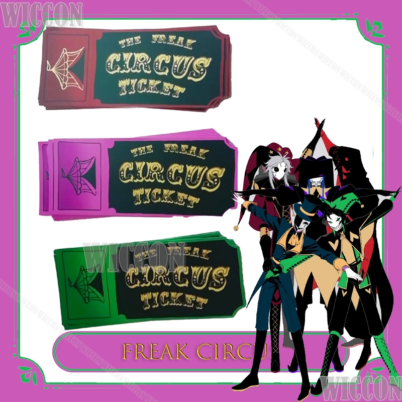 Freak circo bilhete cartão ver - Anime Merchandise Women avaliação e preço