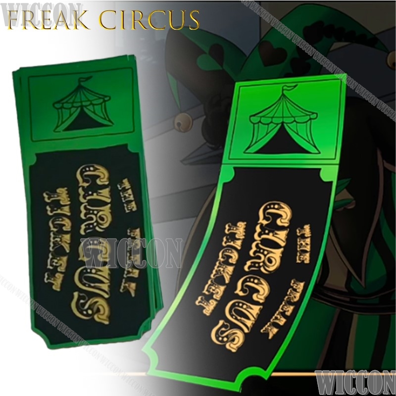Freak circo bilhete cartão ver - Anime Merchandise Women avaliação e preço