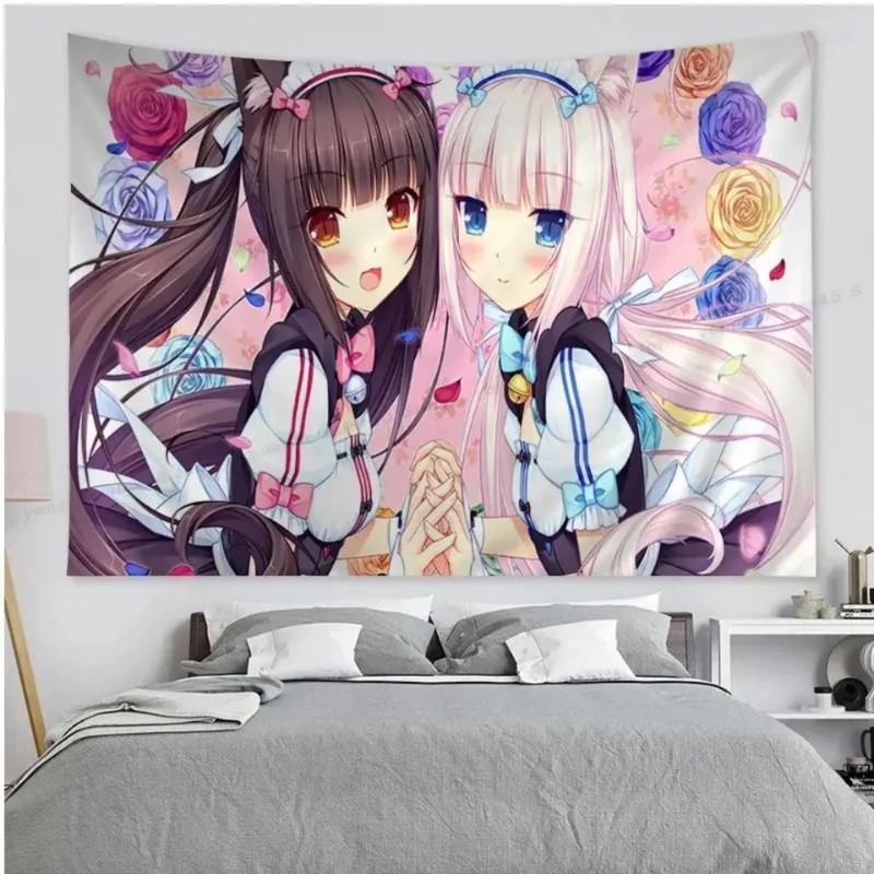 Tapeçaria VIKAMA Gata Anime Es - Wall Scroll Tapestry avaliação e preço