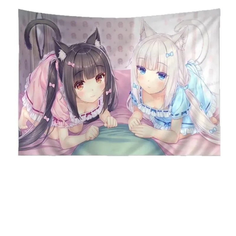 Tapeçaria VIKAMA Gata Anime Es - Wall Scroll Tapestry avaliação e preço