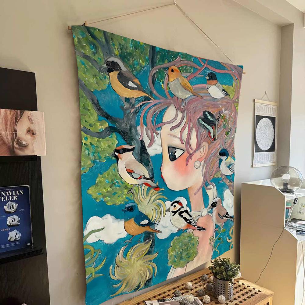 Tapeçaria Colorida de Desenho  - Wall Scroll Tapestry avaliação e preço
